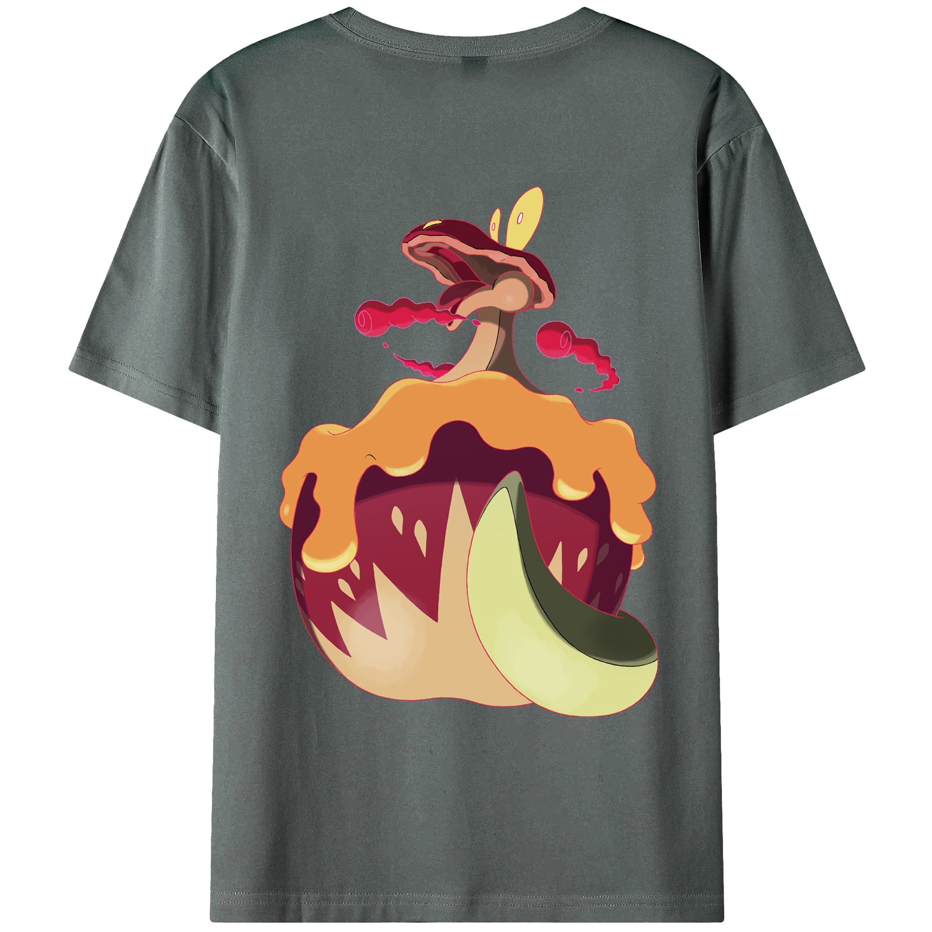 （画像用） ポケットモンスター Pokémon 綿100％ メンズ半袖Tシャツ（バックプリント） 通気性